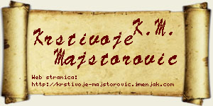 Krstivoje Majstorović vizit kartica
